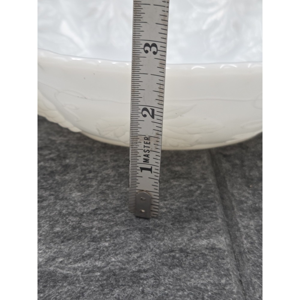 Vintage Anchor Hocking Milk Glass Grape and Leaves Bowl - Picture 4 of 7